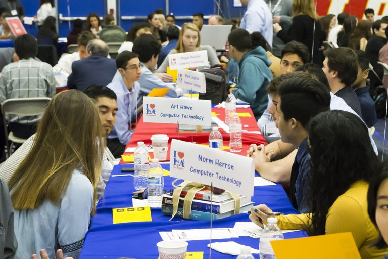 Students browse future career paths