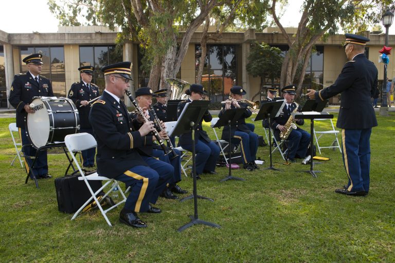 Los Al 40th I.D. Band playing in rich Army tradition