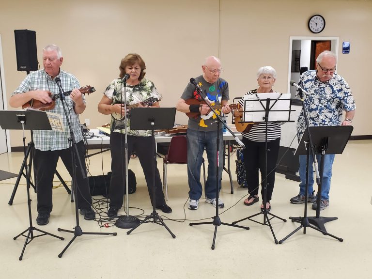 Susan’s Spring Ukulele Class Ended with a Potluck and Surprise Talent Show