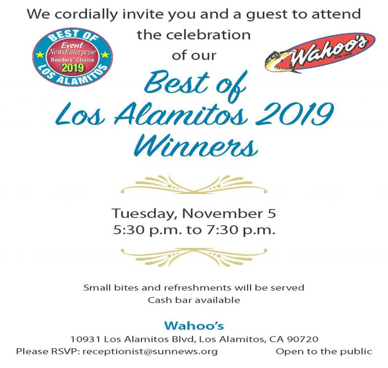 You’re invited. Please join us at the Best of Los Al Nov. 5