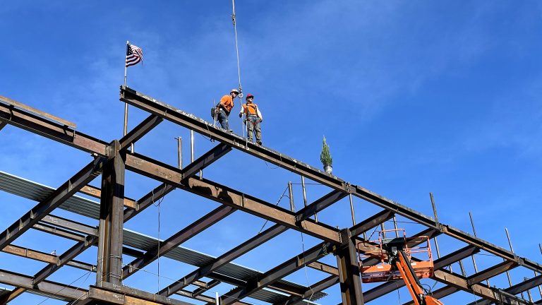 Los Al Unified celebrates “topping off” new high school STEM facility construction