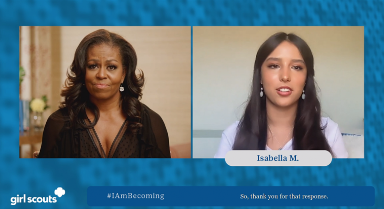 OC Girl Scout moderates virtual event with former First Lady