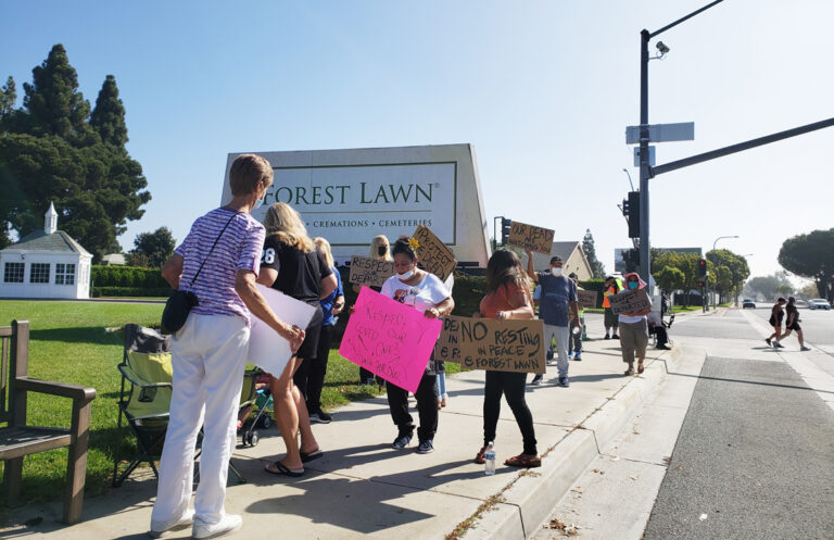 Local citizens organize protest of Forest Lawn Cypress for grievances
