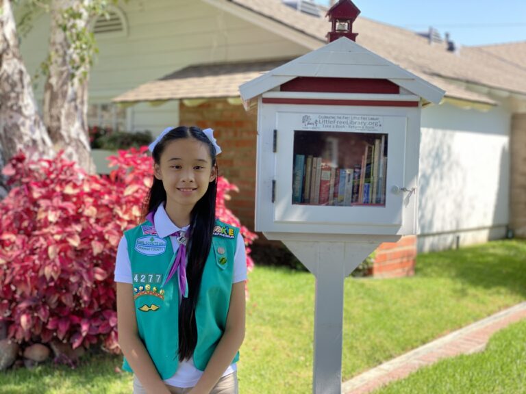 Rossmoor Girl Scout promoting community literacy