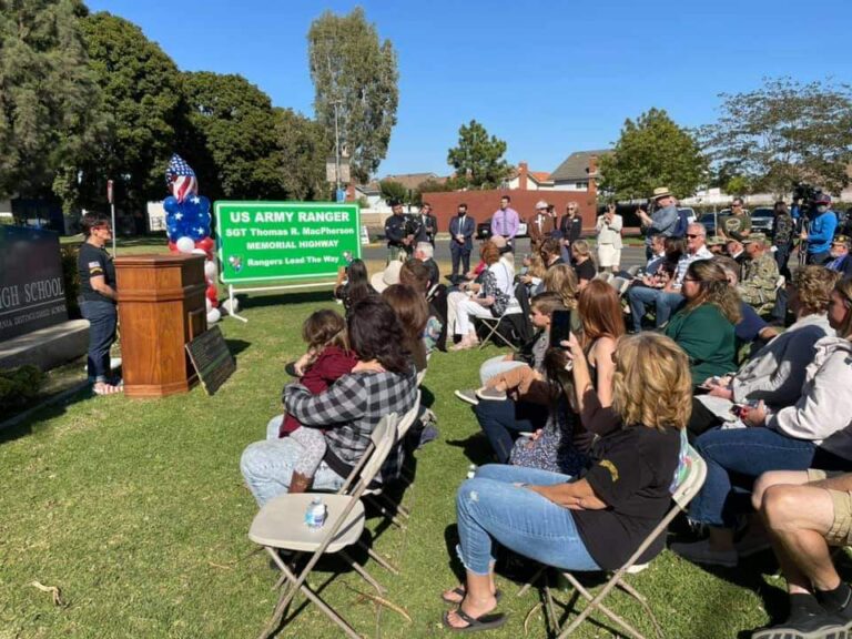 Freeway sign dedicated to memory of Army Ranger, Sgt. Thomas MacPherson