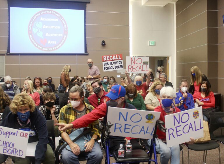 In front of supporters and opponents, 3 LAUSD Board of Ed Trustees get recall notices