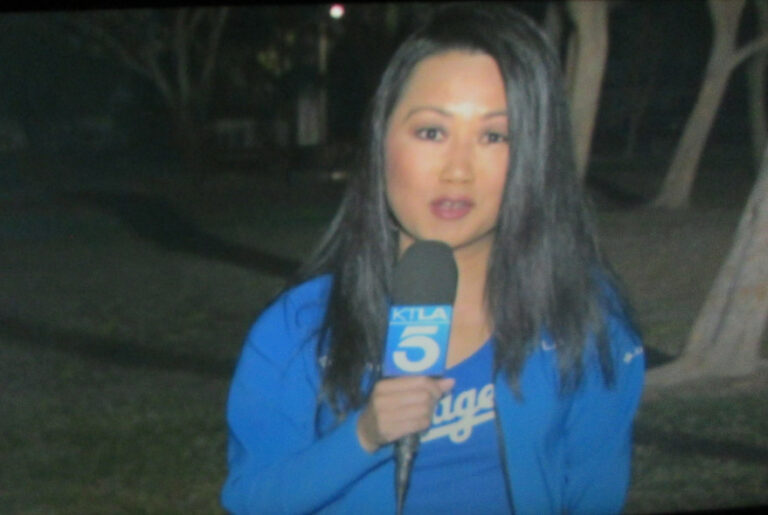 KTLA broadcasts from Rush Park in Rossmoor