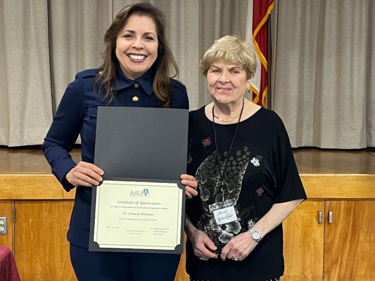 La Palma/Cerritos AAUW salute Frances Marquez for her work with deaf at Galaludet University