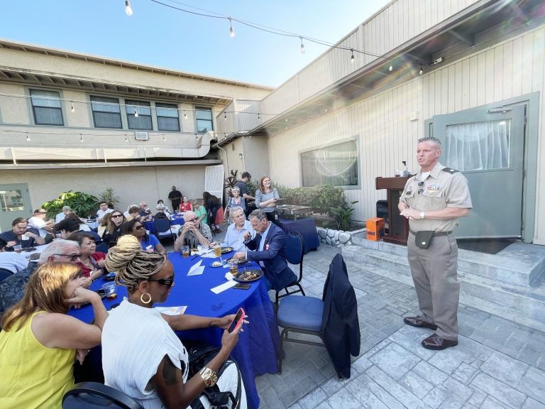 Commander greets Chamber members at JFTB mixer