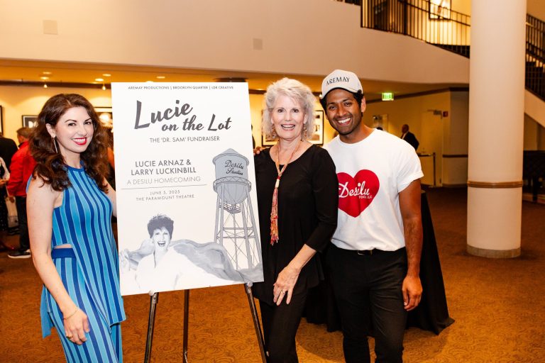 Lucie Arnaz returns to Paramount Studios where famous mom and dad began to support film of Los Al grad