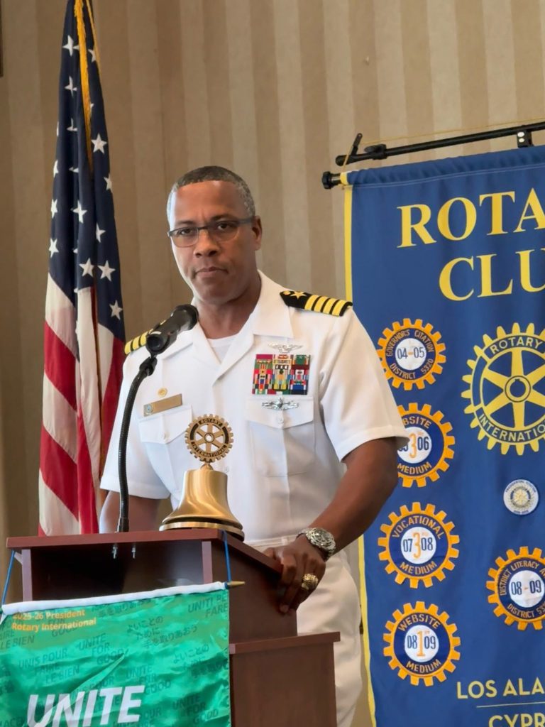 Naval Weapons Station commander gives uplifting address to Rotary Club