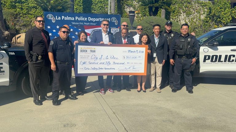 La Palma secures $850,000 in federal funding from Congressman Tran and Sen. Padilla